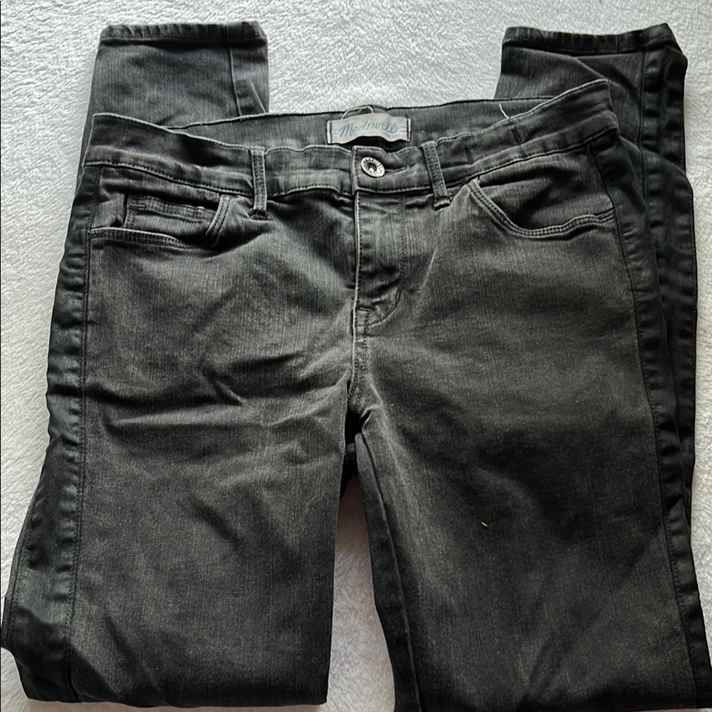 Madewell Women's Charcoal Straight Leg Jeans - Picture 1 of 8